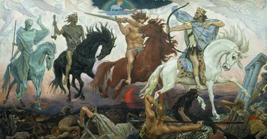 Four Horsemen of Apocalypse, by Viktor Vasnetsov. Painted in 1887